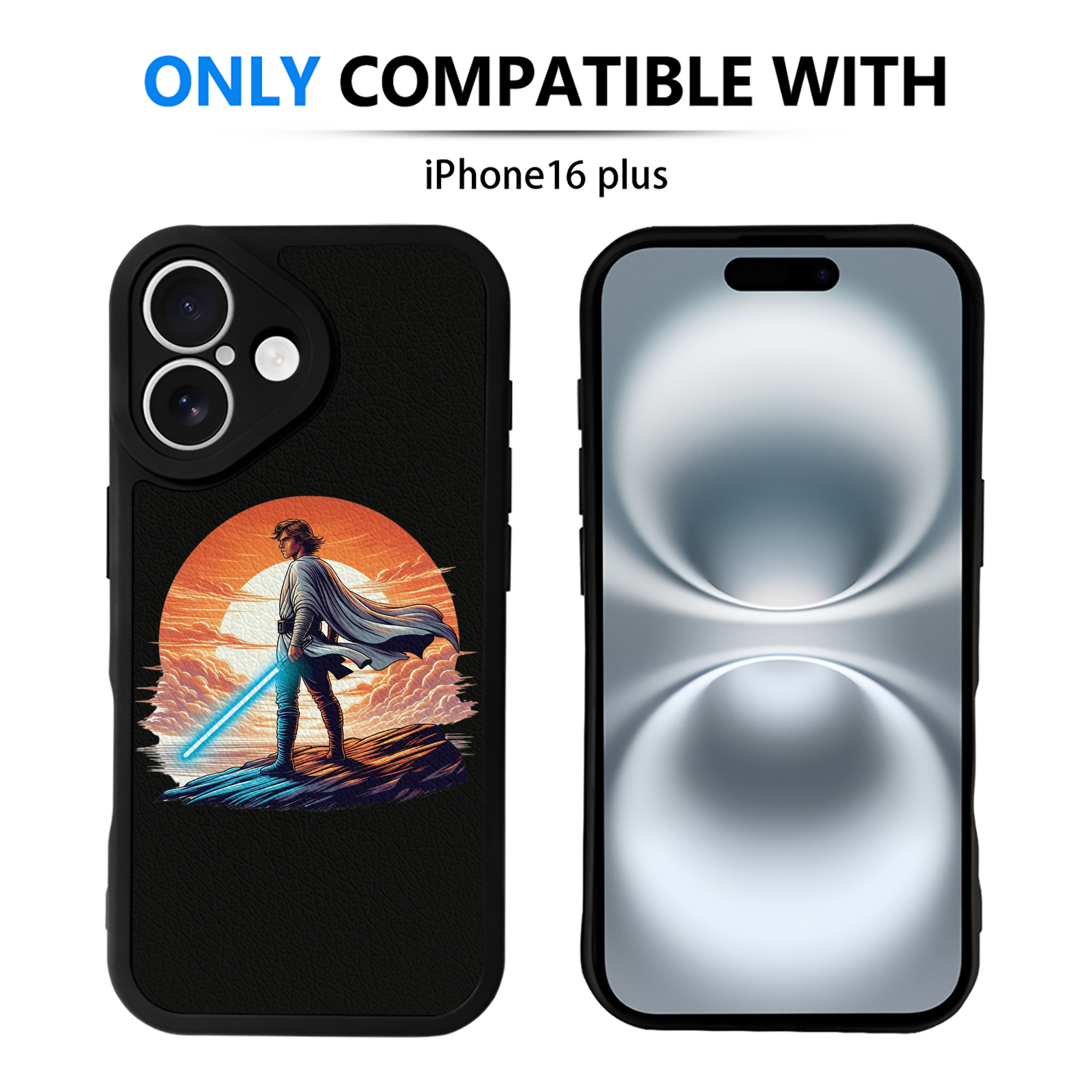 （画像用） スター・ウォーズ Star Wars 【iPhone 16シリーズ対応】シリコンスマホケース（レザー調） 材質：シリコン